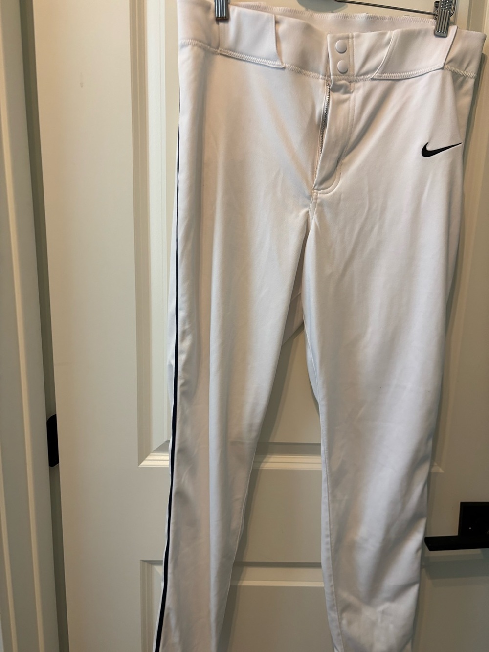 Nike Baseball Men’s Pant Sz Med White Vapor Select Black Piped Softball Baseball